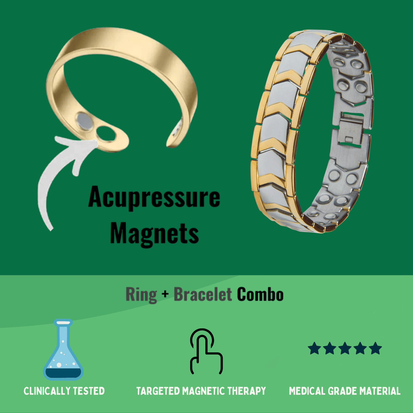 Sugar Support Combo (Gluco Bracelet + Gluco Ring )