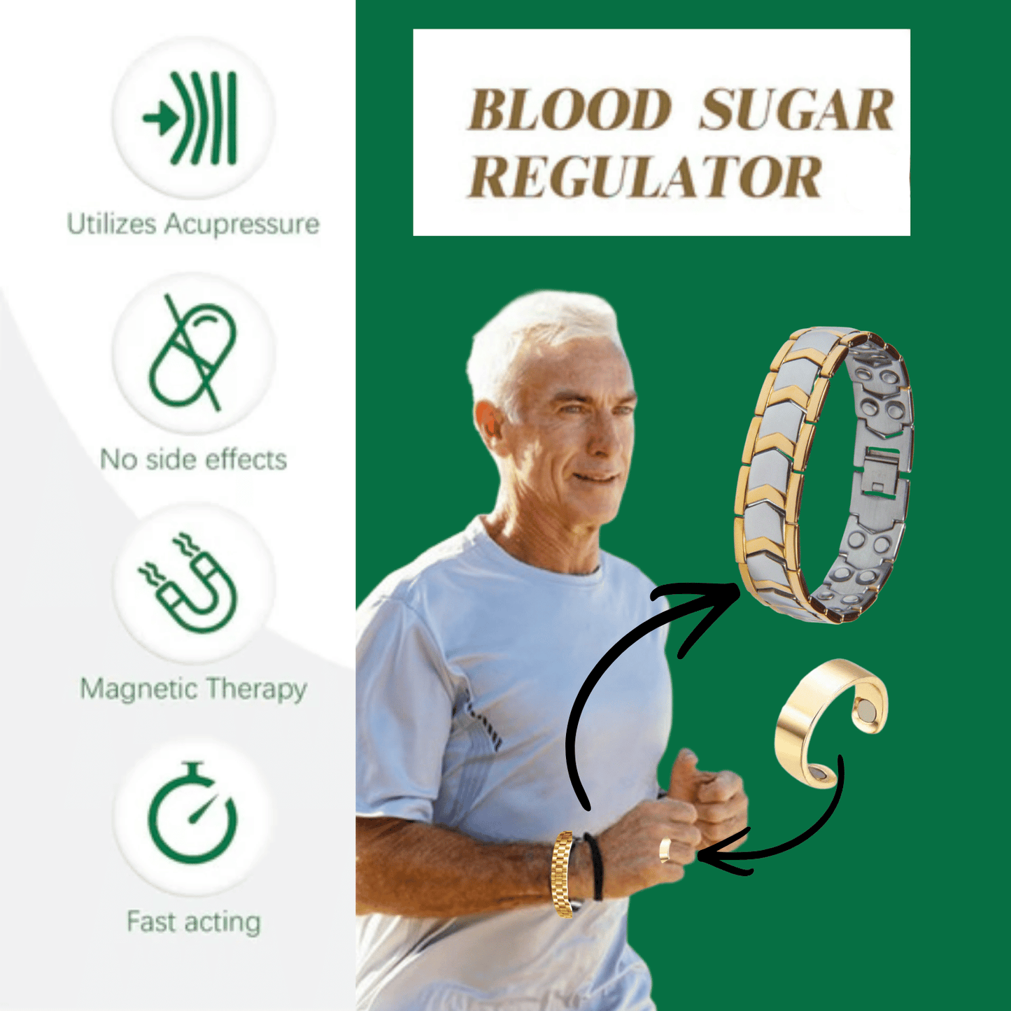 Sugar Support Combo (Gluco Bracelet + Gluco Ring )