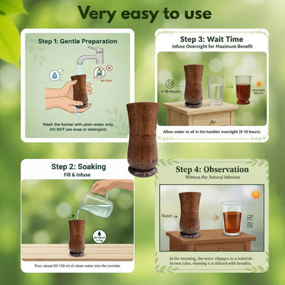 Sugar Balance Wooden Water Glass (100% Natural)